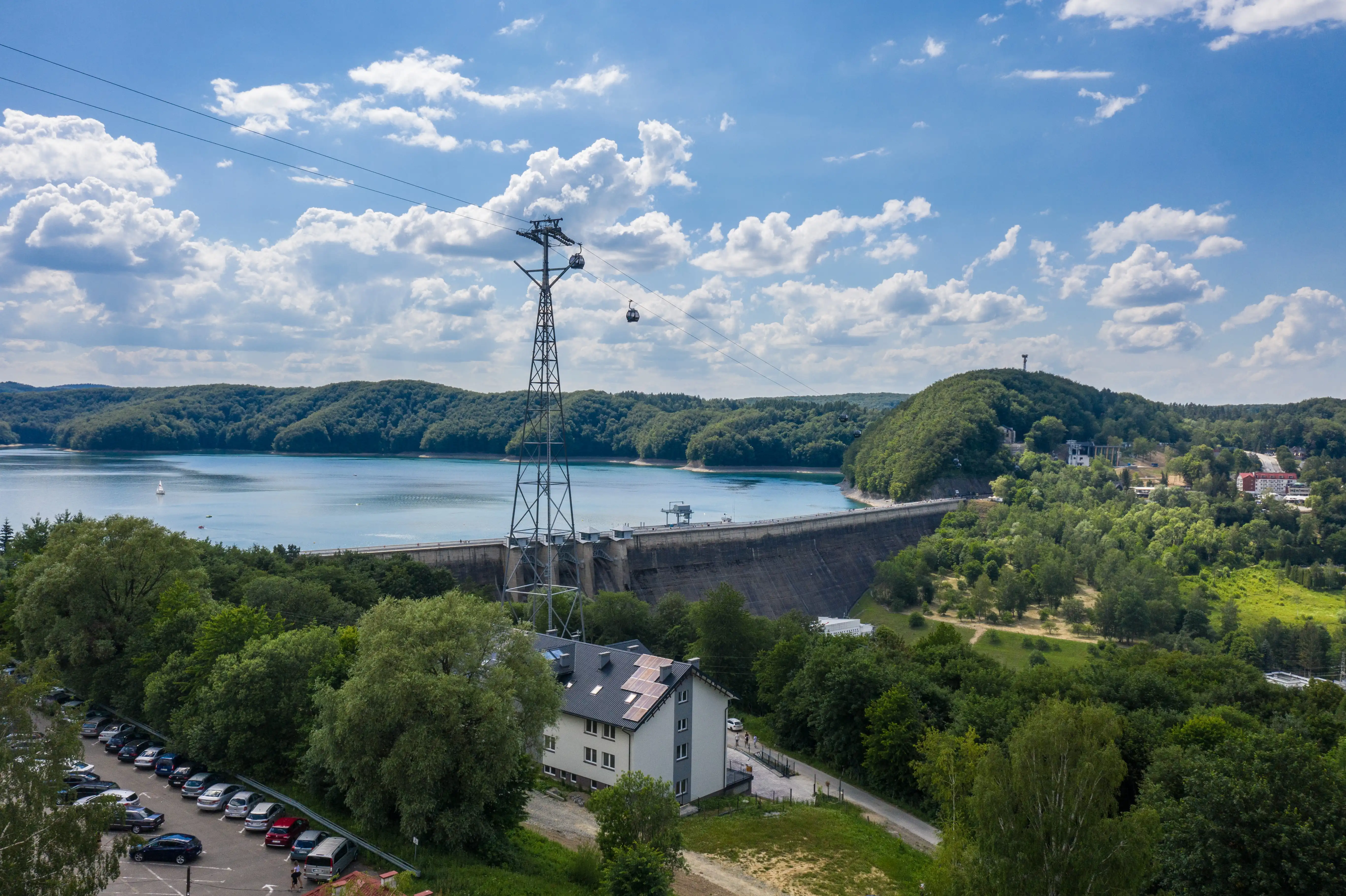 Zapora w Solinie z lotu ptaka